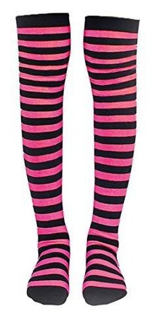 stockings black & pink