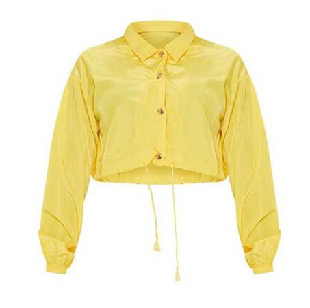 PrettyLittleThing cropped yellow jacket