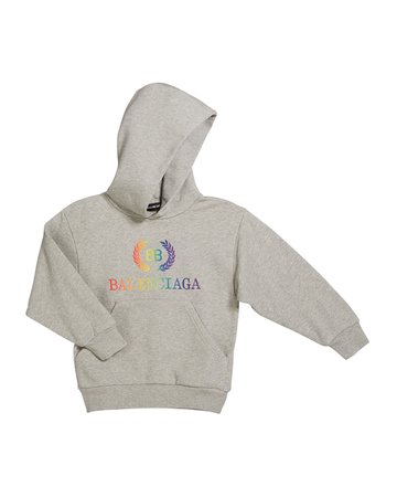 Balenciaga Rainbow Logo Crest Hoodie
