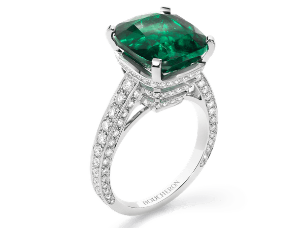 Boucheron, Emerald and diamond ring