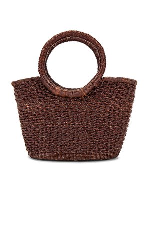 SENSI STUDIO Mini Mini Canasta Handbag in Chocolate | REVOLVE