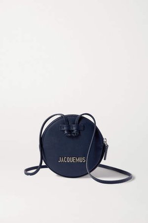 Le Pitchou Mini Textured-leather Pouch - Navy