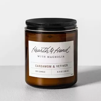 6.5oz Glass Candle Cardamom & Vetiver - Hearth & Hand™ With Magnolia : Target