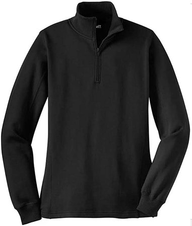 Ladies Athletic 1/4-Zip Sweatshirt in Sizes XS-4XL at Amazon Women’s Clothing store