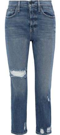 Amazing Cropped Distressed High-rise Slim-leg Jeans