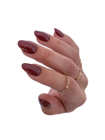 mauve purple nails manicure