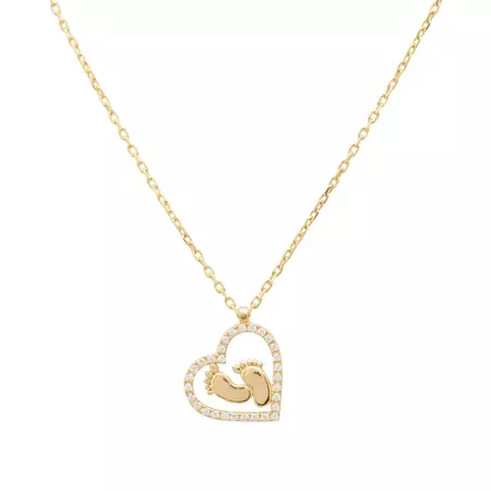 Heart Mum Pendant Necklace Gold | LATELITA | Wolf & Badger