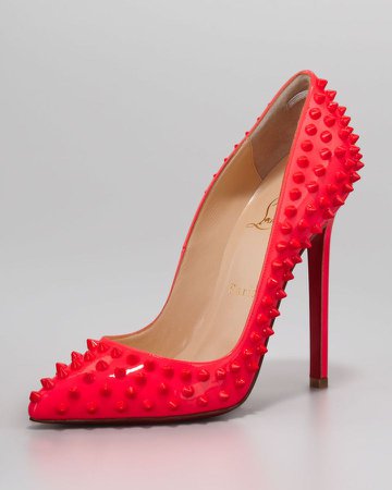 coral high heels louboutins - Google Search