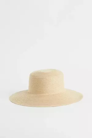 Straw Hat - Light beige - Ladies | H&M US