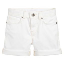 Burberry - Girls White Cotton Shorts | Childrensalon