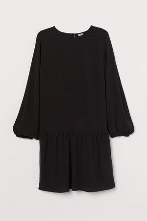 H&M+ Creped Dress - Black