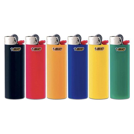 Bic Lighter Regular Size Plain Assorted Colors - THC (Toronto Hemp Company)