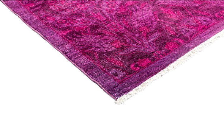 Overdyed, Purple, Pink Wool Area Rug - 8' 10" x 11' 1" - Lillian August - Furnishings + Design