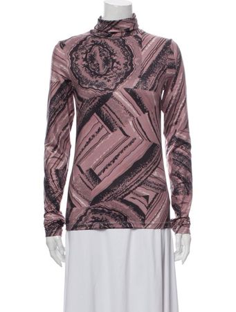 Viden high Neck abstract kaleidoscope dusty rose Top w/ Tags - Pink Tops, Clothing - WVIDN20357 | The RealReal