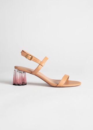 Gradient Acrylic Heeled Sandals - Beige - Heeled sandals - & Other Stories