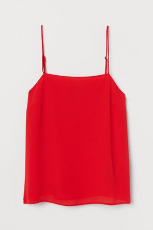 Crêped Camisole Top - Red - Ladies | H&M US