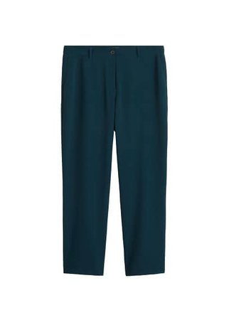 Violeta BY MANGO Straight textured trousers