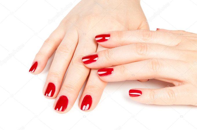 red nails on white background - Google Search