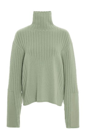 Sally LaPointe - Ribbed Wool-Cashmere Turtleneck