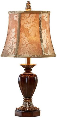 European Retro Distressed Table lamp,Fabric Printing lampshadeHand ，Hand Engraved Resin lamp Body,E27, Bedroom, Living Room, Study, Bedside Decorative Table lamp HOSTWEK: Amazon.ca: Tools & Home Improvement