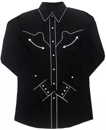 black and white western shirt