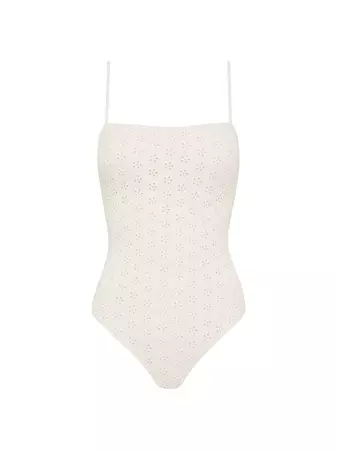 Shop Peony Broderie One-Piece Swimsuit | Saks Fifth Avenue