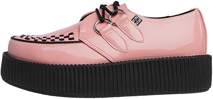 Amazon.com | T.U.K. Shoes V9014 Unisex-Adult Creepers, Coral Patent Creeper | Oxfords
