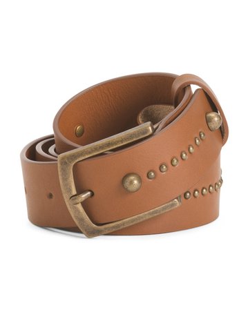 MARTINA MORI Made In Italy Studded Leather Belt