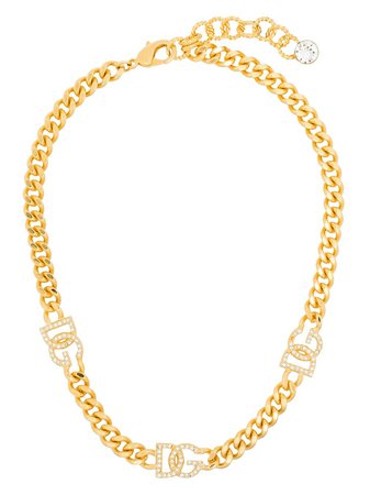 Dolce & Gabbana Triple DG Logo Chain Necklace - Farfetch