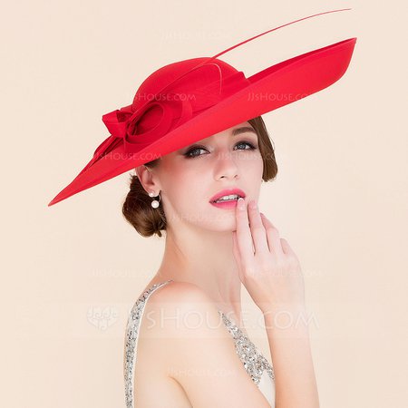 Ladies' Elegant Cambric With Bowknot Bowler/Cloche Hats/Kentucky Derby Hats (196086556) - JJ's House