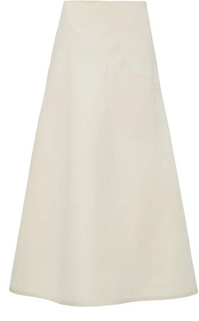 Jil Sander Mars Cotton-Silk Skirt Size: 34