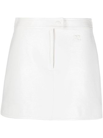 Courrèges Embroidered Mini Skirt - Farfetch