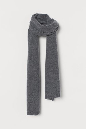 Cashmere-blend Scarf - Gray