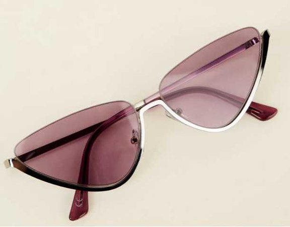 new look lilac tinted cat eye sunglasses