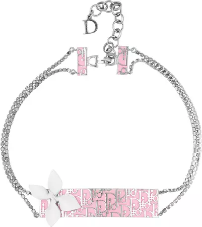 Christian Dior Girly Diorissimo Embellished Choker Necklace | EL CYCER