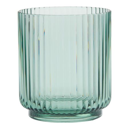 Mesa Green Ribbed Acrylic Double Old Fashioned Glass - World Market