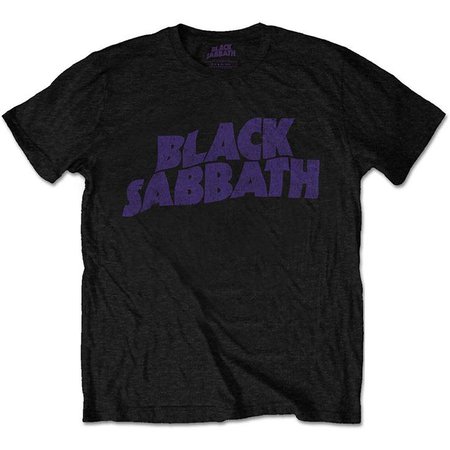*clipped by @luci-her* Black Sabbath Wavy Logo Vintage Vintage T-shirt | Rockabilia Merch Store
