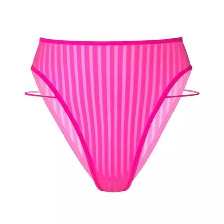 Vertigo High Leg Panty Neon Pink | Monique Morin Lingerie | Wolf & Badger