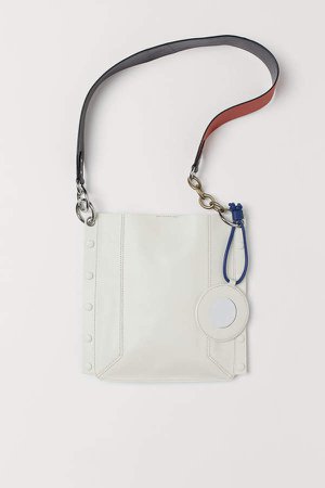 Leather Shoulder Bag - White