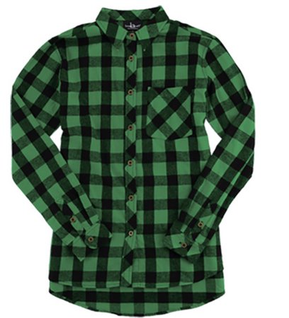 plaid green shirt