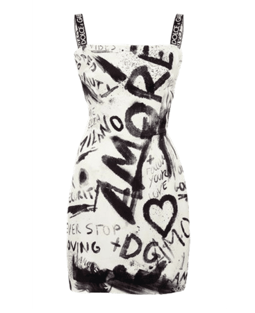 @lollialand- dolce and gabbana graffiti dress