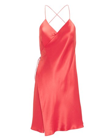 Michelle Mason | Strappy Silk Wrap Dress