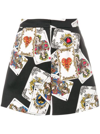 Dolce & Gabbana card print shorts