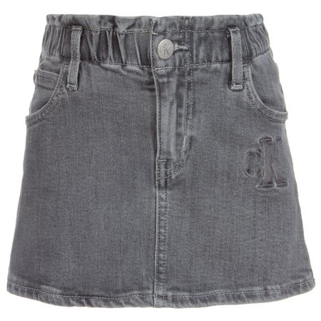 Calvin Klein Jeans - Grey Denim Skirt | Childrensalon