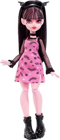 Monster High Doll & Accessories, Draculaura Gore-Ganizer Beauty Kit with Bat Clips, Comb & Mirror, Customizable with Stamp Pen & Stickers