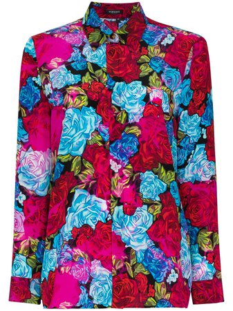 Versace floral-print Silk Shirt - Farfetch