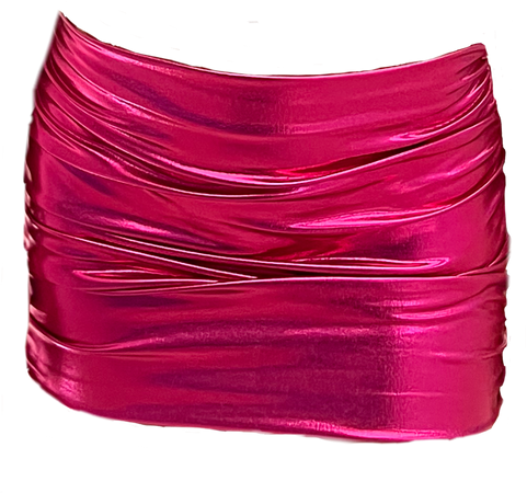pink metallic skirt