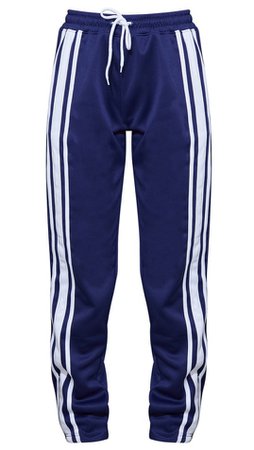 navy blue tricot wide leg joggers $42