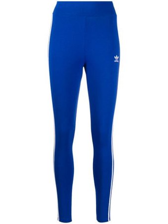 Blue adidas 3-Stripes Trefoil leggings - Farfetch