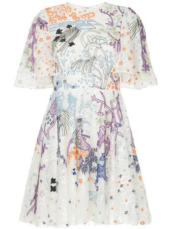 Zuhair Murad embroidered flare dress $12,680 - Shop AW18 Online - Fast Delivery, Price